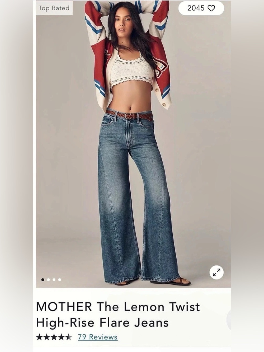 MOTHER The Lemon Twist High-Rise Flare Jeans Blue